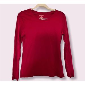 Banana Republic Factory Red Long Sleeve Tee